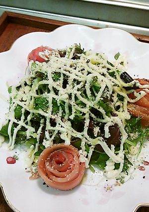 スモークサーモンのシーザーサラダ-レシピのメイン写真