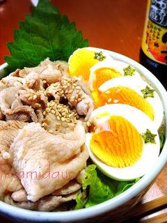 さっぱり!豚しゃぶとろろ丼-レシピのメイン写真