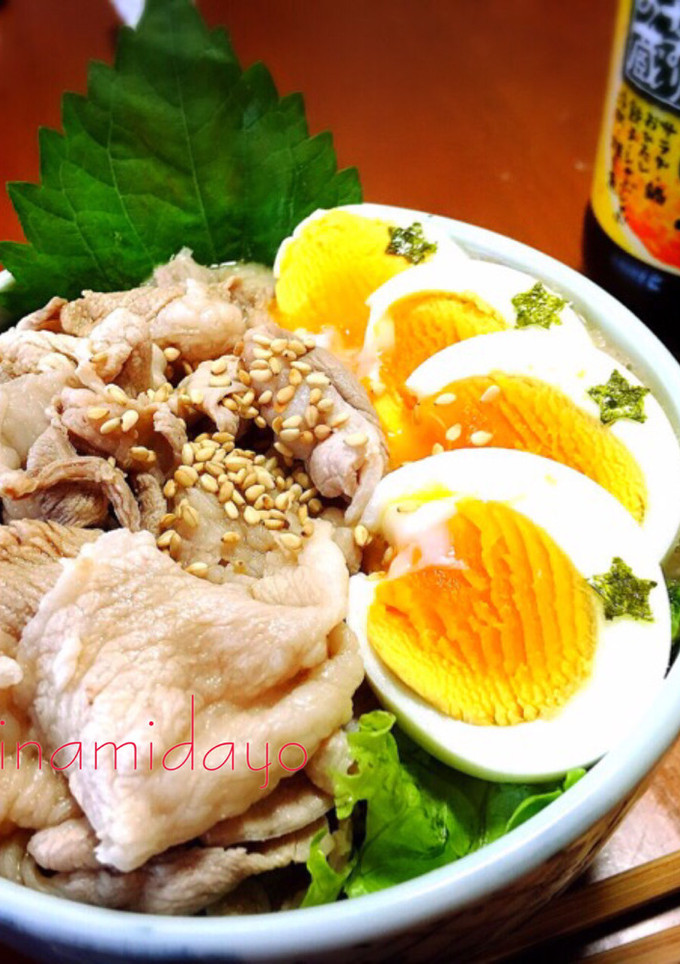 さっぱり！豚しゃぶとろろ丼-レシピのメイン写真