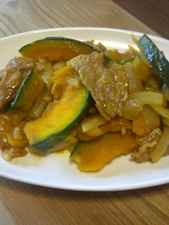かぼちゃと豚肉の薬味炒め-レシピのメイン写真