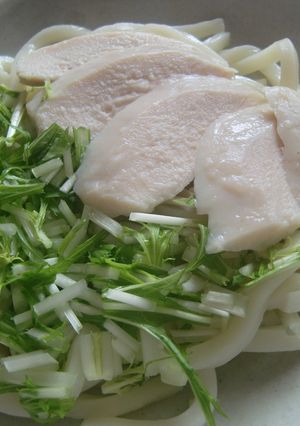 水菜のサラダうどん-レシピのメイン写真