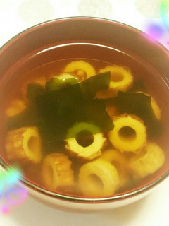 簡単 ちくわとワカメのお吸い物-レシピのメイン写真
