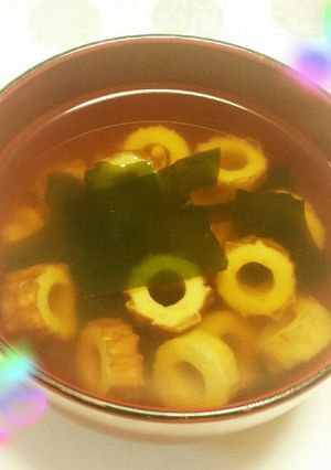 簡単 ちくわとワカメのお吸い物-レシピのメイン写真