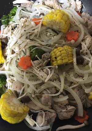 フライパンで鶏モモと野菜のぎゅうぎゅう焼-レシピのメイン写真