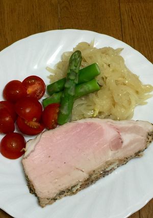 電子レンジで低温調理・豚ロースのロースト-レシピのメイン写真