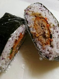 時短!冷凍コロッケのおにぎらず♪-レシピのメイン写真