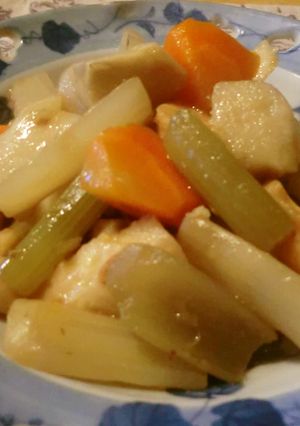 ♪美味しい!鶏肉里芋フキうど筍の簡単煮物-レシピのメイン写真
