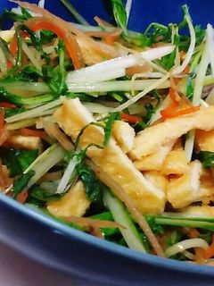 きんぴらごぼうと水菜の炒め合え-レシピのメイン写真