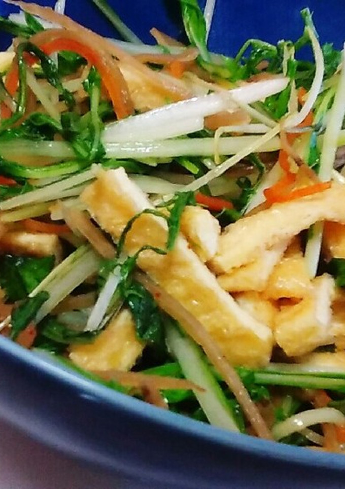 きんぴらごぼうと水菜の炒め合え-レシピのメイン写真