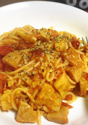 アヒージョの残り物パスタ-レシピのメイン写真