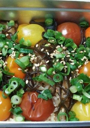 ミニトマトと塩昆布の炊き込みご飯-レシピのメイン写真