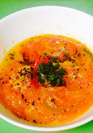 レンジで簡単✨トマト丸ごと美容スープ✨-レシピのメイン写真