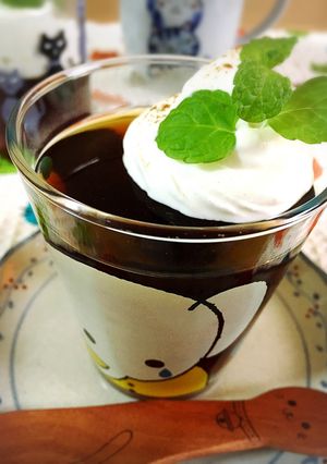 お砂糖なしのミントコーヒーゼリー-レシピのメイン写真