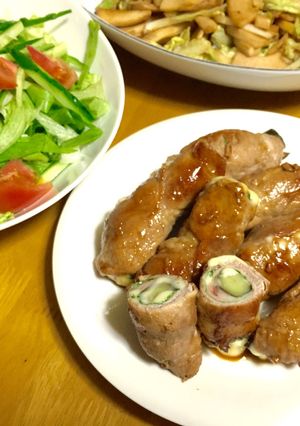 簡単！家族好評★茄子&大葉のチーズ肉巻き-レシピのメイン写真