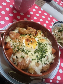 残りカレーでハンバーグ焼きカレー-レシピのメイン写真