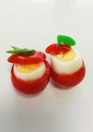 うずらの卵入りトマトカップ☆お弁当飾り～-レシピのメイン写真