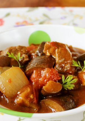 レンジで!牛肉とナスの無水カレー-レシピのメイン写真