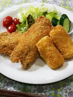 鯵フライとコーンクリームコロッケ!-レシピのメイン写真