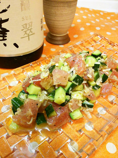 マグロときゅうりのネギ塩レモンマリネ☆-レシピのメイン写真