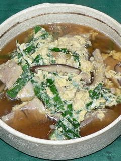 豚バラ肉入りニラの卵とじ-レシピのメイン写真