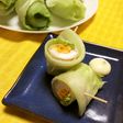 ハムと卵の巻き巻きレタス♪