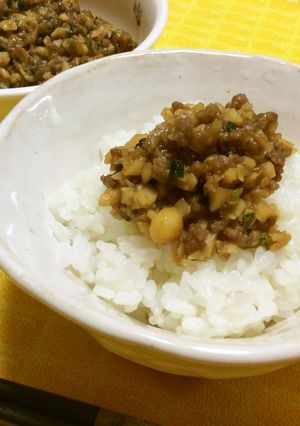 大豆入り肉味噌そぼろ-レシピのメイン写真