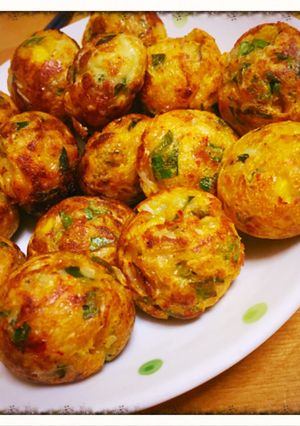 たこ焼き器で簡単に☆ライスボールチヂミ-レシピのメイン写真
