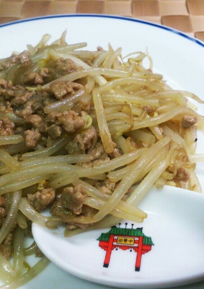 ひき肉ともやしのオイスターとろみ炒め-レシピのメイン写真