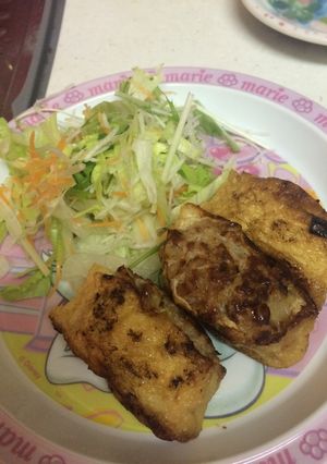 油揚げde餃子＆リメイク卵スープ-レシピのメイン写真
