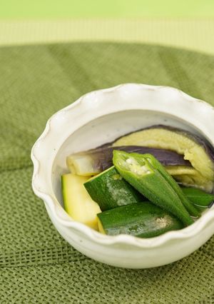 夏野菜の生姜お浸し-レシピのメイン写真