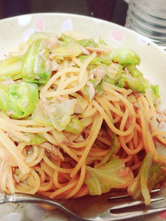 ズボラなキャベツとツナの和風パスタ-レシピのメイン写真