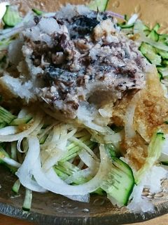 サバ水煮のさっぱりそうめん-レシピのメイン写真