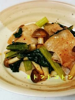 簡単♪豚バラと小松菜炒め-レシピのメイン写真
