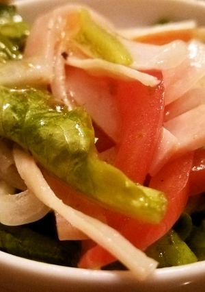 ハムとサラダ菜のマリネ-レシピのメイン写真