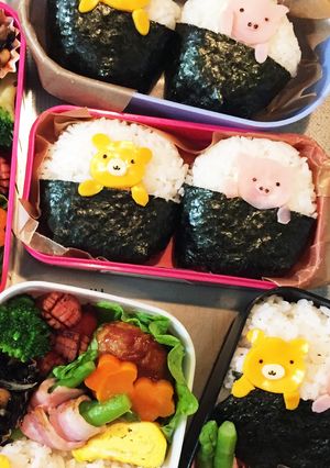 乗せるだけ♡ブタさんとくまさんおにぎり-レシピのメイン写真