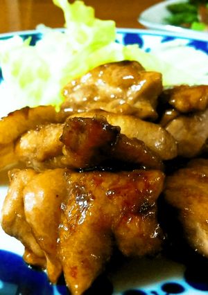 鶏ももと長芋でバルサミコ酢炒め-レシピのメイン写真
