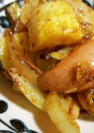 じゃがいもとウインナーのカレー炒め-レシピのメイン写真