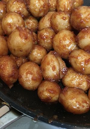 フライパンで小玉ジャガイモの甘辛揚げ煮-レシピのメイン写真