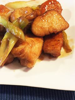 鶏胸肉と長ネギの甘辛炒め-レシピのメイン写真