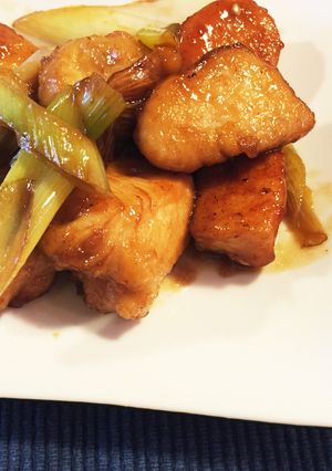 鶏胸肉と長ネギの甘辛炒め-レシピのメイン写真