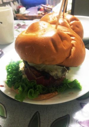 カルビ余り物でハンバーガーパテ-レシピのメイン写真