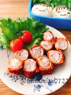 お弁当に!肉巻きチーズのケチャップ炒め-レシピのメイン写真