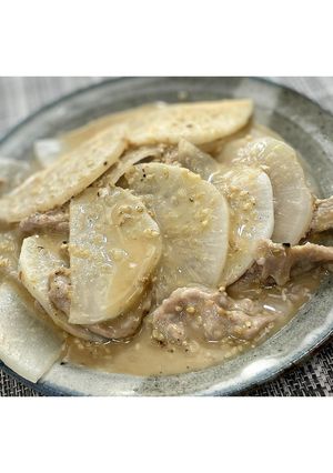 シャキシャキ大根と豚肉のレンジ蒸し★動画-レシピのメイン写真