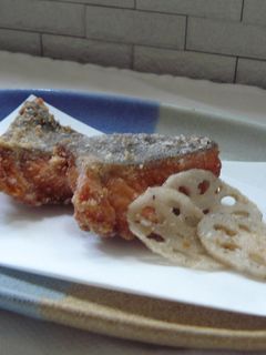 鮭の竜田揚げ れんこん添え-レシピのメイン写真