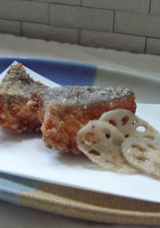 鮭の竜田揚げ　れんこん添え-レシピのメイン写真