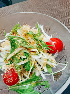 水菜と新玉ねぎ◎ごまドレサラダ-レシピのメイン写真