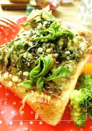 こしあぶらのたぬきトースト-レシピのメイン写真