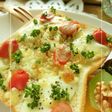 チーズと赤ウィンナーのたぬきトースト