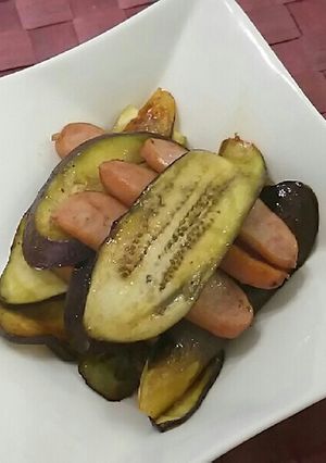 材料2つ！なすとウインナーの重ね焼き-レシピのメイン写真