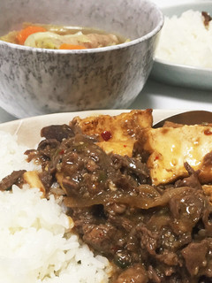 超時短コストコプルコギと厚揚げのピリ辛丼-レシピのメイン写真